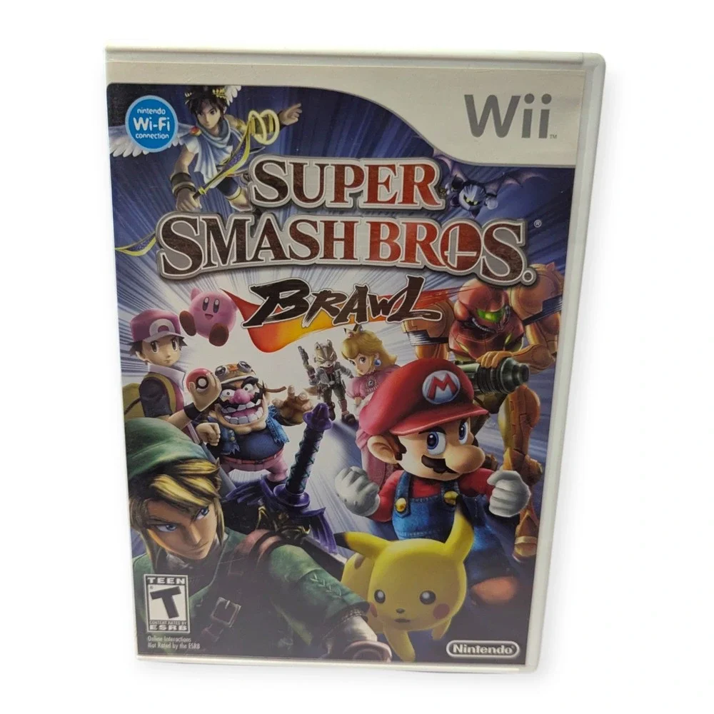 Super Smash Bros Brawl Nintendo Wii Game Complete CIB Mario Link Sonic